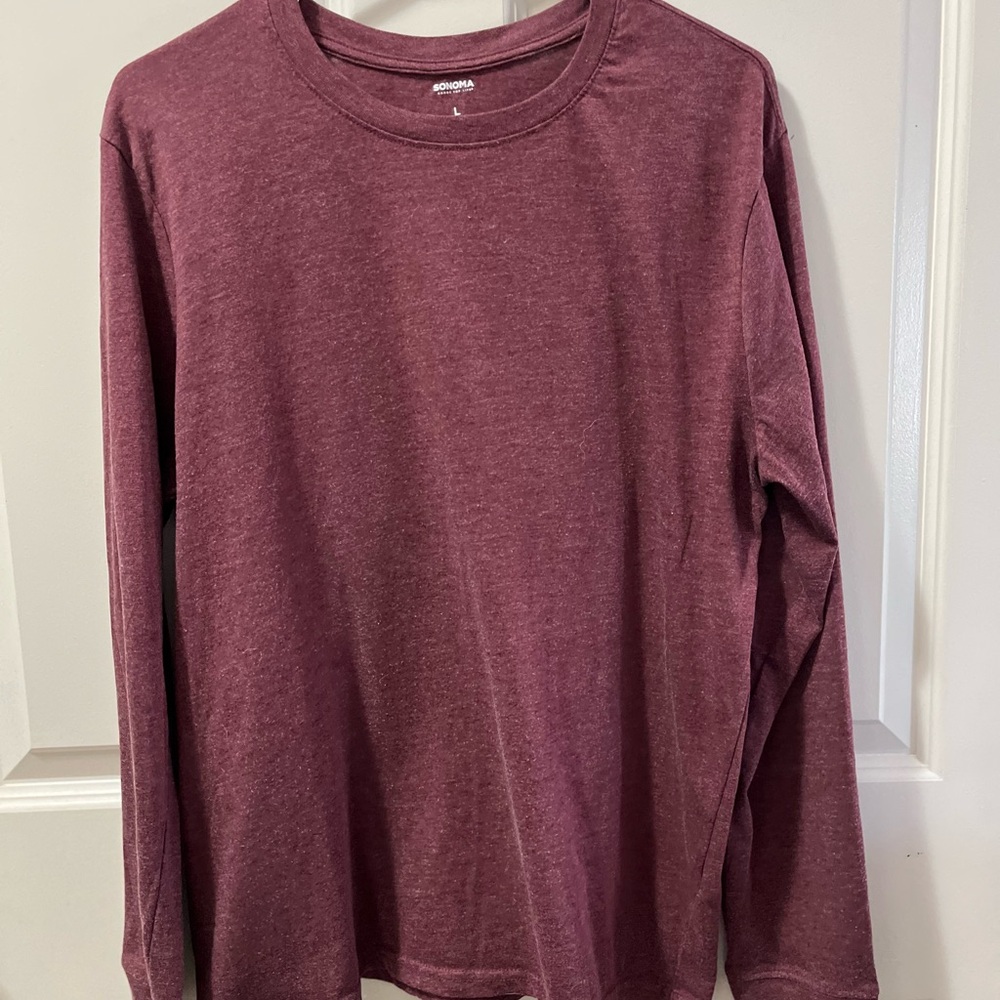 Sonoma Maroon Long Sleeve Shirt
